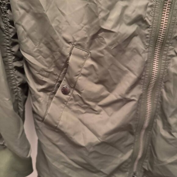 Alpha Industries L2B Long Bomber Jacket Medium Sage Green Streetwear New - Picture 6 of 16